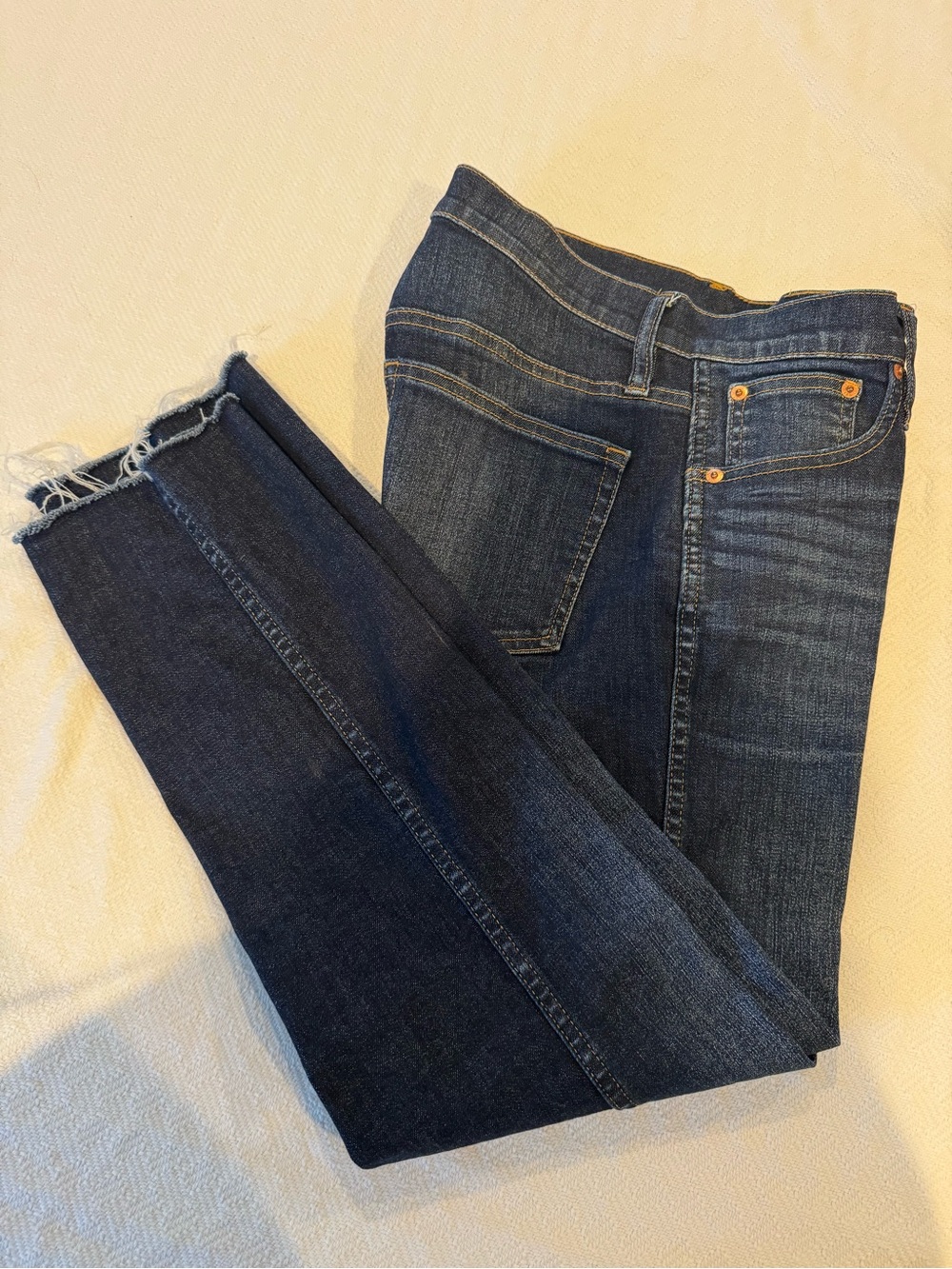 J. Crew Women's Vintage Slim Straight Leg Dark Blue Jeans